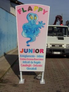 Totem luminoso bifacciale