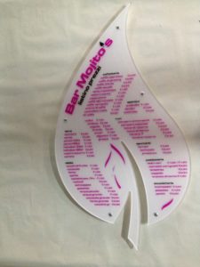 Listino prezzi in plexiglas