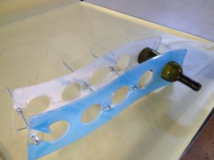 Portabottiglie da vino in plexiglas trasparente