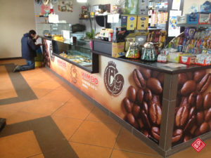 Decorazione banco cpn stampa digitale