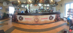 Decorazione banco bar con stampa digitale